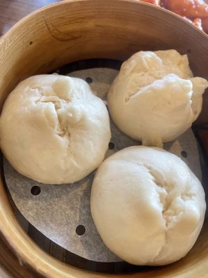 Char Sui bao buns   at Lotus Plant Based Kitchen in Manchester