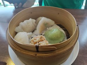Dim sum mix at Lotus Plant Based Kitchen in Manchester