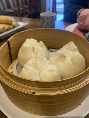 Char Sui bao buns   at Lotus Plant Based Kitchen in Manchester