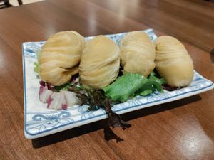 Filled with a flavorful BBQ like meaty stew at Lotus Plant Based Kitchen in Manchester