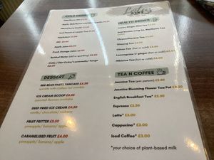Menu at Lotus Plant Based Kitchen in Manchester