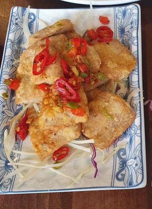 Salt & pepper pork ribs at Lotus Plant Based Kitchen in Manchester