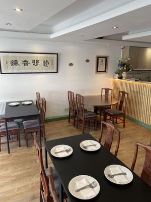 Downstairs seating  at Lotus Plant Based Kitchen in Manchester