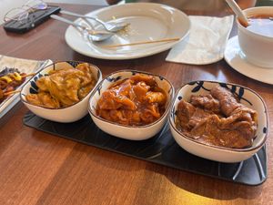Gluten Puffs Trio at Lotus Plant Based Kitchen in Manchester