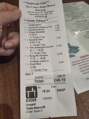  at Lotus Plant Based Kitchen in Manchester