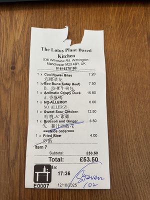 The perfect order 🤤  at Lotus Plant Based Kitchen in Manchester