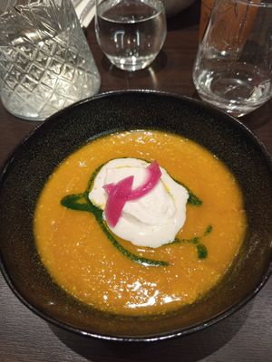 Velouté de différentes courges at Enracinés  in Lyon
