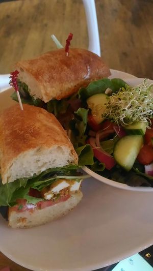 Po boy. Breaded tofu sandwich at The Nook on Gottingen in Halifax