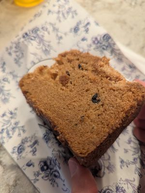 Vegan lavender blueberry crumb cake at {petite} maman in New York