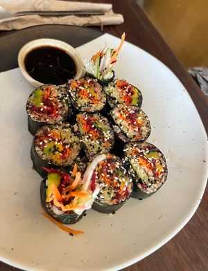 Nori Rolls - vegan with Avocado   at June's Art Cafe in Koh Samui