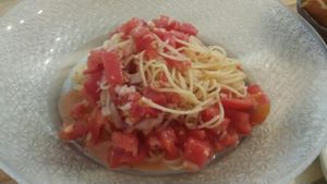 tomato pasta at Nayuta Cafe in Busan