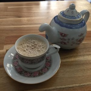 Organic soy chai! at Nayuta Cafe in Busan