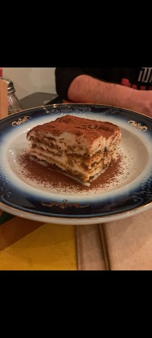 Vegan tiramisu at Hatool HaYarok - The Green Cat in Tel Aviv