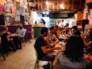 Inside of Hatool HaYarok - The Green Cat at Hatool HaYarok - The Green Cat in Tel Aviv