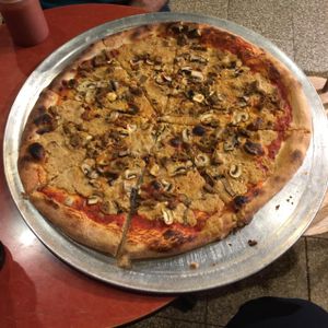 large pizza  at Hatool HaYarok - The Green Cat in Tel Aviv