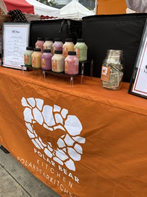 Polar Bear Kitchen booth at Hollywood Farmer's Market in Hollywood