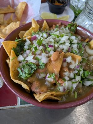 Chilaquiles Verdes. at The Taco Stop in Fort Collins