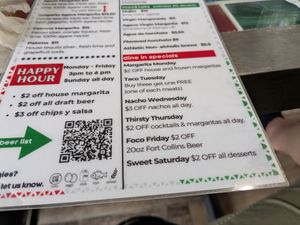 Daily specials and Happy Hour (not listed on website) at The Taco Stop in Fort Collins