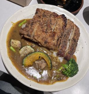Curry with super tasty tofu skin ($145)  at You Mian Zi - 有麵子蔬食料理 in Taipei