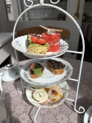 first round - savoury bites  at Queens tea room in Noord-holland