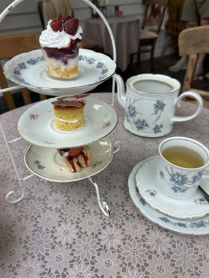 last round - desserts  at Queens tea room in Noord-holland