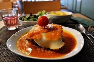 Francesinha at Cultura Dos Sabores in Porto