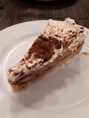 Vegan Banana Caramel pie. Lovely, light and not to sweet! at Cultura Dos Sabores in Porto