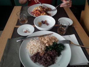 Brazillian vegan feijoada at Cultura Dos Sabores in Porto