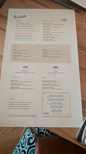 Food Menu at Brodeto in Raleigh