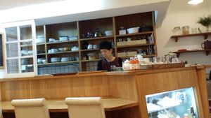 Inside the restaurant at Ohisamaya in Sendai