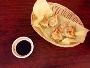 Dumplings! They were delicious  at Sykamore Vegan House in Dallas