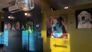 Wall art at Kool Beanz Cafe in Tallahassee