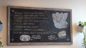 Bread selection - Vegan options marked "V" at The Hawthorn Bistro & Bakery in Tallahassee