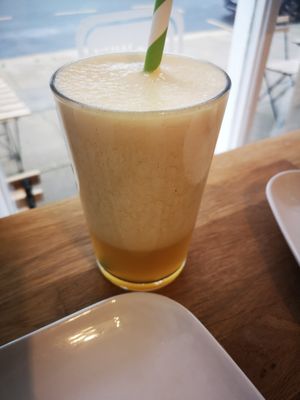 Spiced Mango Smoothie at Coco & Nut Pantry in Burnham-on-crouch