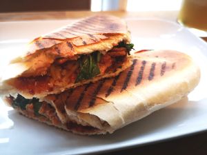 Vegan Bacon Panini at Coco & Nut Pantry in Burnham-on-crouch