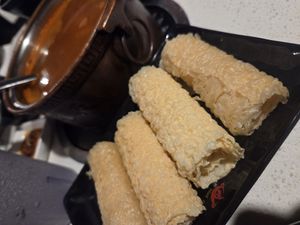 Tofu skin at Shikku Hot Pot in Plymouth