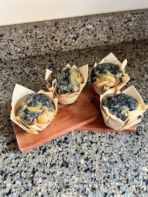 Spiced blueberry muffinns  at Xochitla Bakehouse and Kitchen  in Raleigh