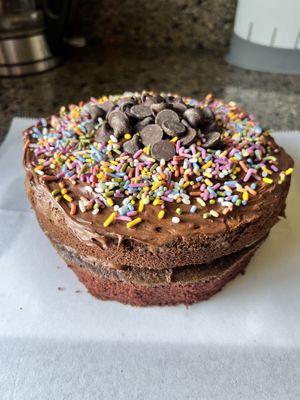 Double chocolate cake  at Xochitla Bakehouse and Kitchen  in Raleigh