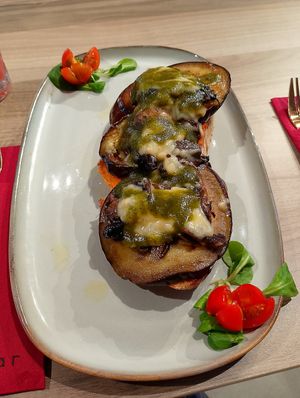 Tostada vegana at bramar in País Vasco