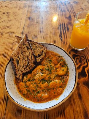 Vegan gnocchi at Flora Porto Brunch and Dishes in Porto