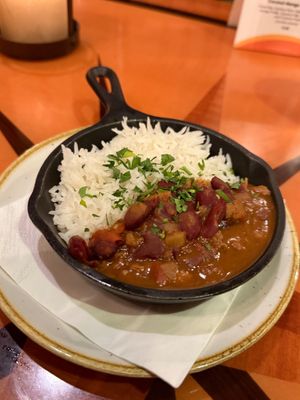 Red Beans & Rice  at Boatwright's Dining Hall in Lake Buena Vista