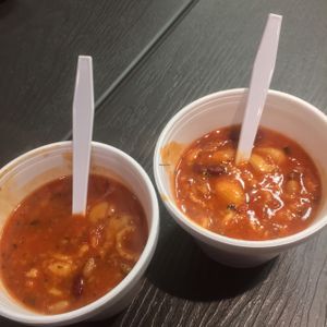 Tuesday is veggie soup day! Sometimes veggie chili! at Valpo Viennas in Valparaiso