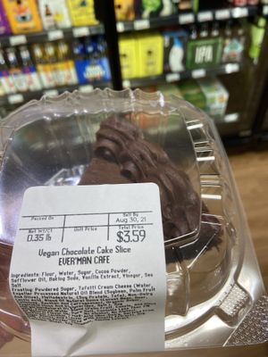 Vegan cake at Ever'man Cooperative Cafe in Pensacola