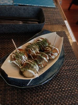 Vegan takoyaki at Brauers Schlossbistro in Mecklenburg-vorpommern