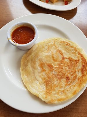 Classic Roti Canai - vegan  at Rumours Kopitiam in Glasgow