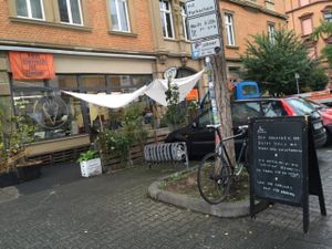 anti-racist and pro-love environment at Moehren Milieu Eco Cafe in Mainz
