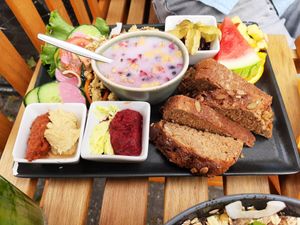 Deftiger fruhstuck at Moehren Milieu Eco Cafe in Mainz