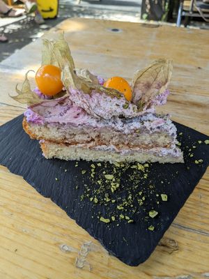 dessert (not recommendable) at Moehren Milieu Eco Cafe in Mainz