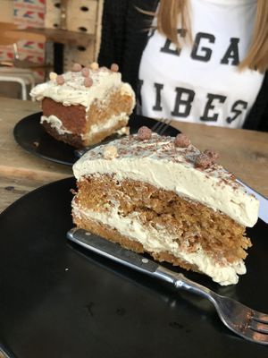 Carrot cake at Moehren Milieu Eco Cafe in Mainz