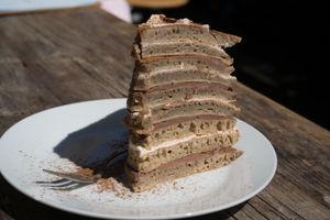 Pfannenkuchentorte at Moehren Milieu Eco Cafe in Mainz